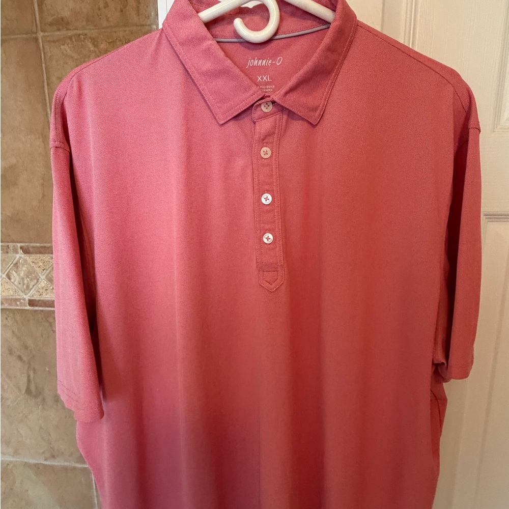 johnnie-O Men's Polo in Mauve Pink - XXL